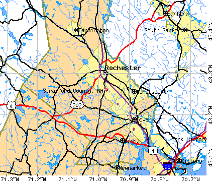 Strafford County, NH map