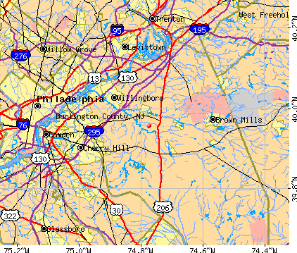Burlington County, NJ map