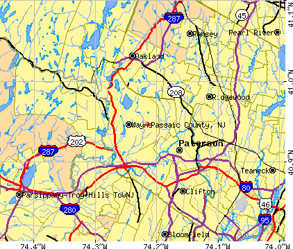 Passaic County, NJ map