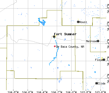 De Baca County, NM map