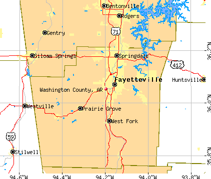 Washington County, AR map