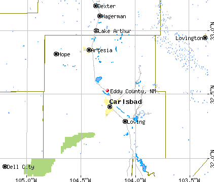 Eddy County, NM map