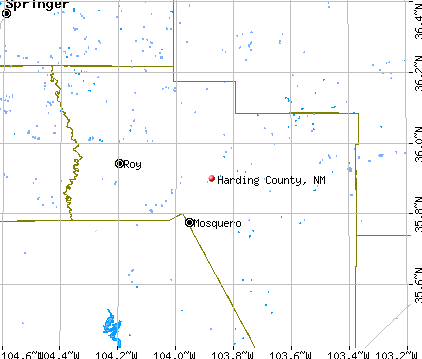 Harding County, NM map