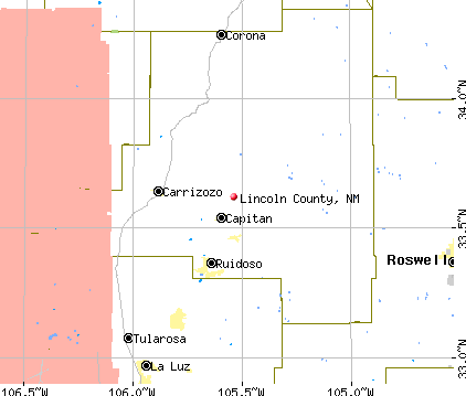 Lincoln County, NM map