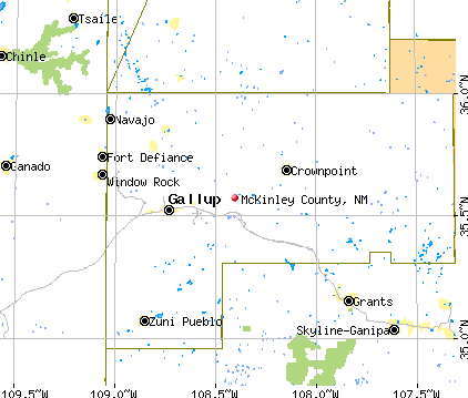 McKinley County, NM map