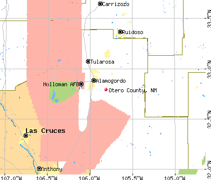 Otero County, NM map