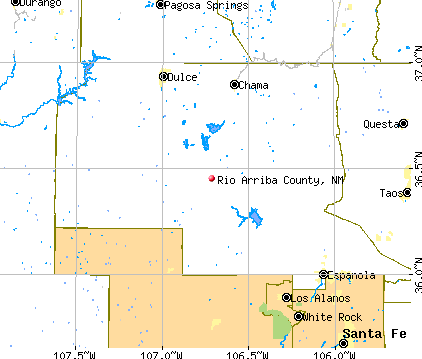 Rio Arriba County, NM map