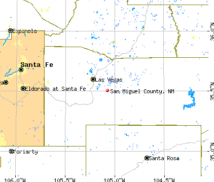 San Miguel County, NM map