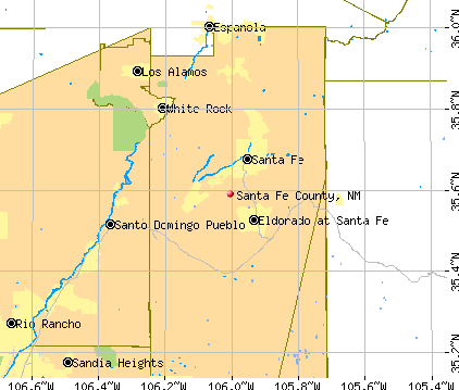 Santa Fe County, NM map