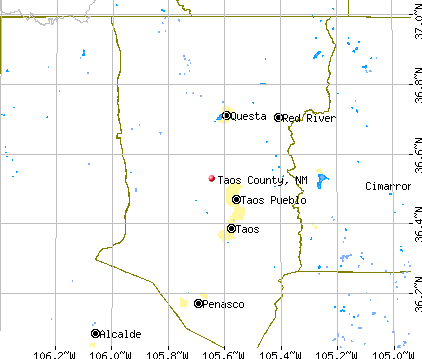 Taos County, NM map