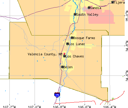 Valencia County, NM map
