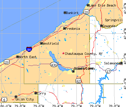 Chautauqua County, NY map