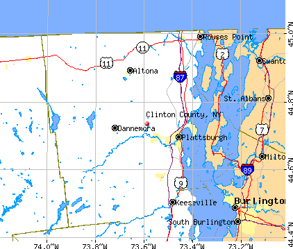 Clinton County, NY map