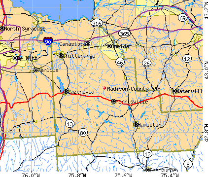 Madison County, NY map