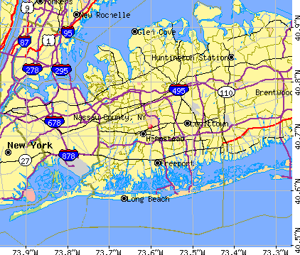 Nassau County, NY map