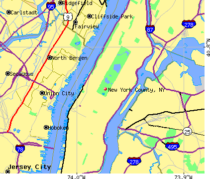 New York County, NY map