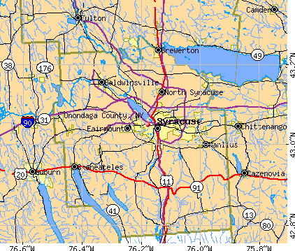 Onondaga County, NY map