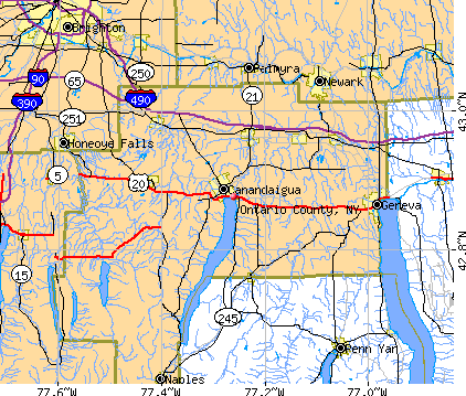 Ontario County, NY map