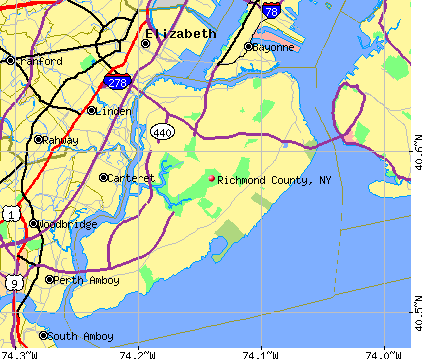 Richmond County, NY map