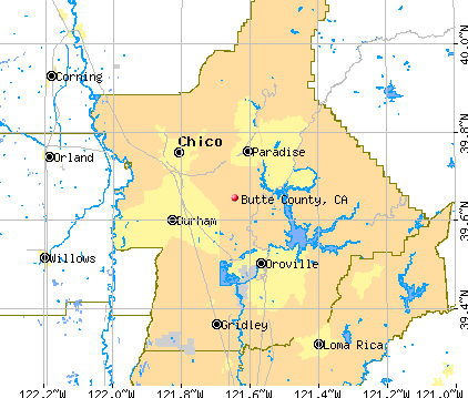 Butte County, CA map