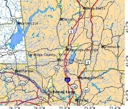 Saratoga County, NY map