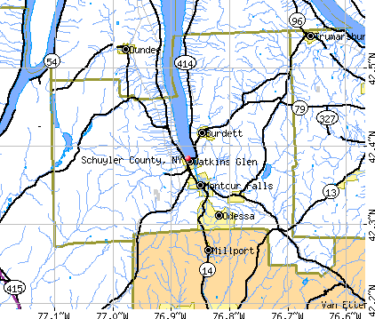Schuyler County, NY map