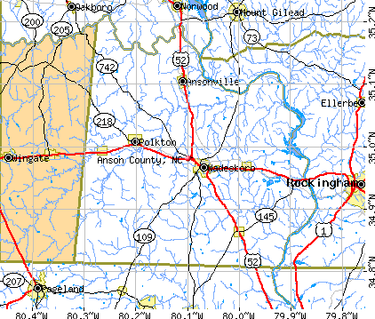 Anson County, NC map