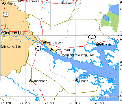 Beaufort County, NC map