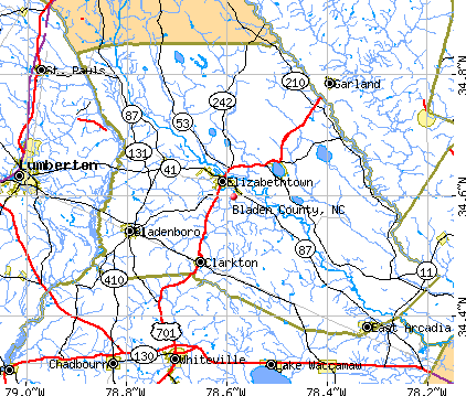 Bladen County, NC map