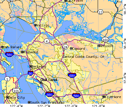 Contra Costa County, CA map