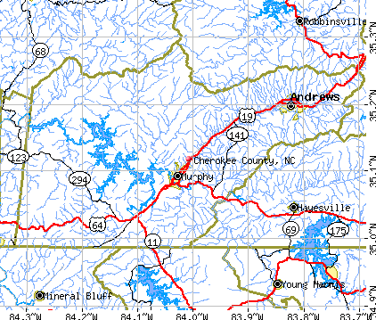 Cherokee County, NC map