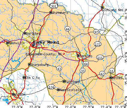 Edgecombe County, NC map