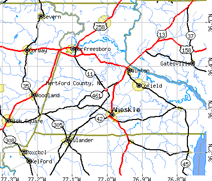 Hertford County, NC map
