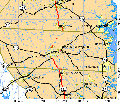Lincoln County, NC map