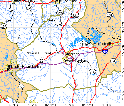 McDowell County, NC map