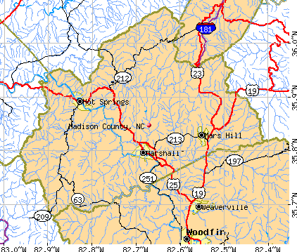 Madison County, NC map