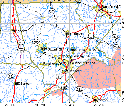 Moore County, NC map