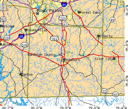 Randolph County, NC map