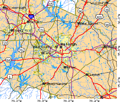Wake County, NC map