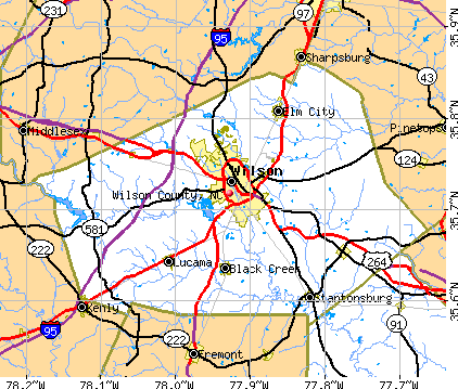 Wilson County, NC map