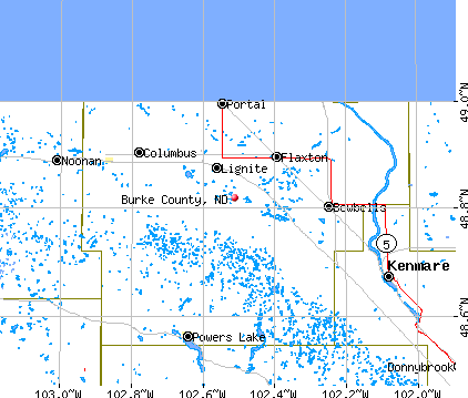 Burke County, ND map