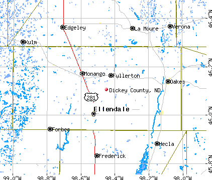 Dickey County, ND map