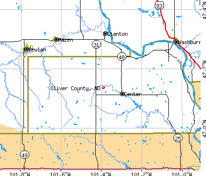 Oliver County, ND map