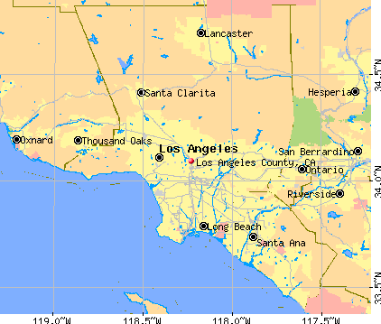 Los Angeles County, CA map