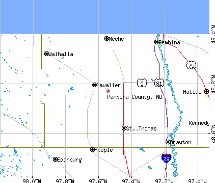 Pembina County, ND map