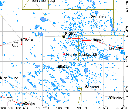 Pierce County, ND map