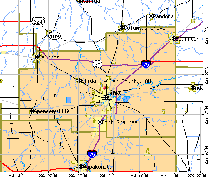 Allen County, OH map