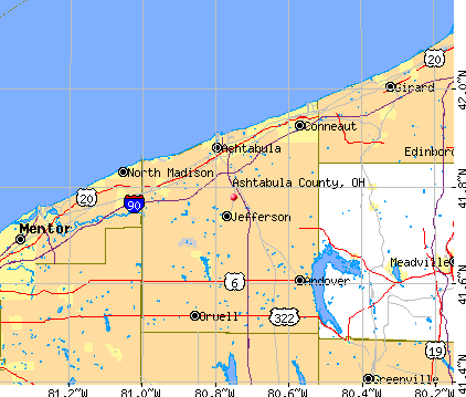 Ashtabula County, OH map