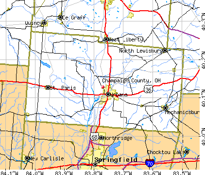 Champaign County, OH map