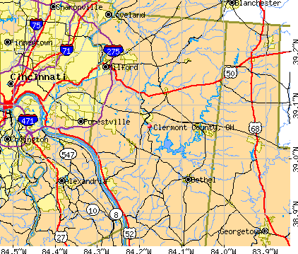 Clermont County, OH map